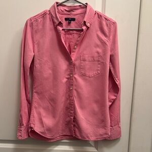 GAP Pink Button Down Shirt, Size XS